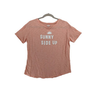 Old Navy The Easy Tee XS Orange Womens Sunny Side Up Short‎ Sleeve Summer TShirt